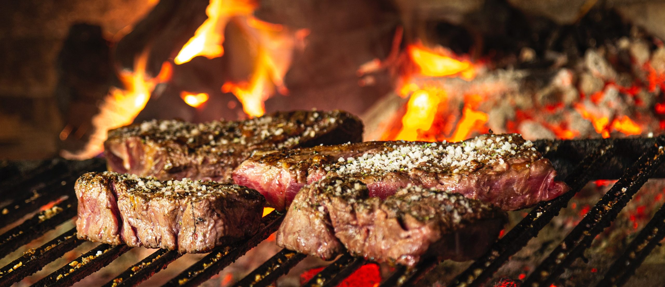 Fresh meat on grill cut with Munkfors saw blades